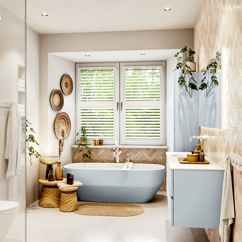 MONDIAZ VICA 140cm mueble de baño Clay 2 cajones. Lavabo MOON Izquierda 1 orificio color Talc con espejo LED. 3 MONDIAZ VICA 140cm mueble de baño Clay 2 cajones. Lavabo MOON Izquierda 1 orificio color Talc con espejo LED. - Imagen 3