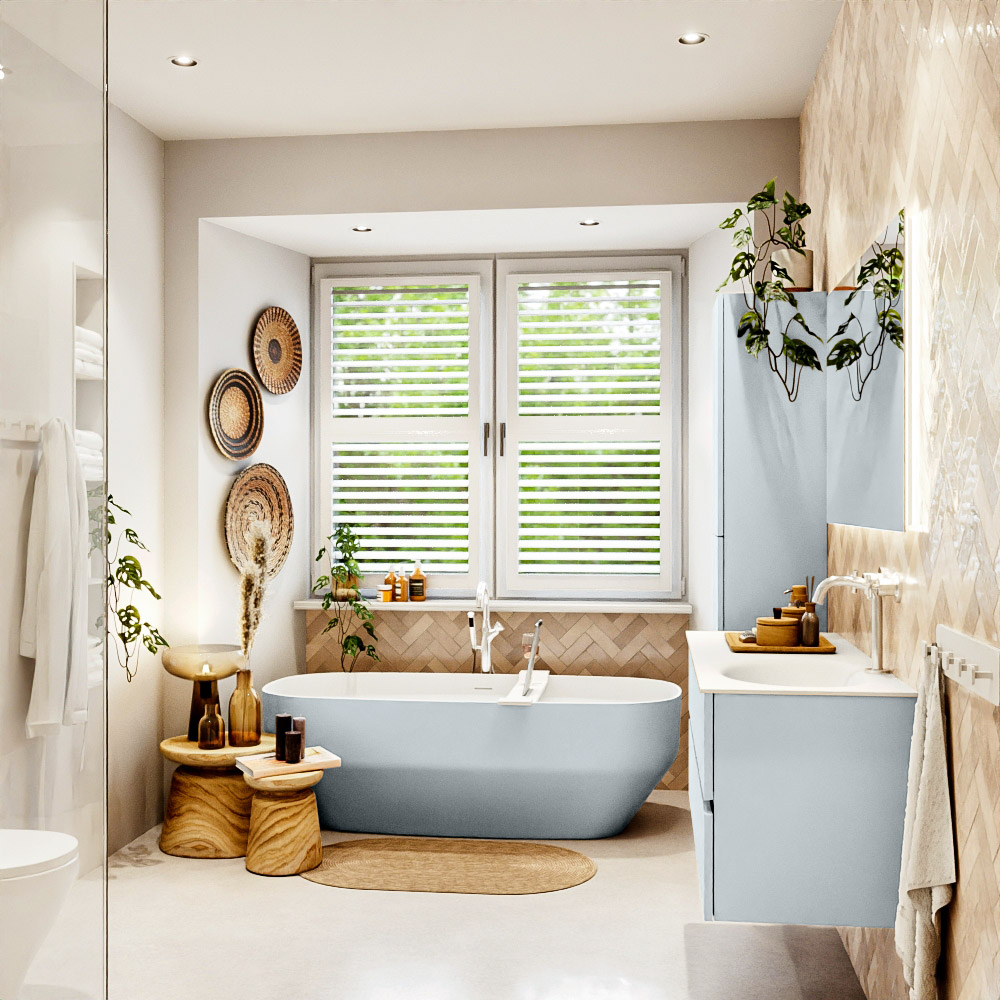 MONDIAZ VICA 120cm mueble de baño Clay 4 cajones. Lavabo MOON Derecho 1 orificio color Talc con espejo LED. 3 MONDIAZ VICA 120cm mueble de baño Clay 4 cajones. Lavabo MOON Derecho 1 orificio color Talc con espejo LED. - Imagen 3