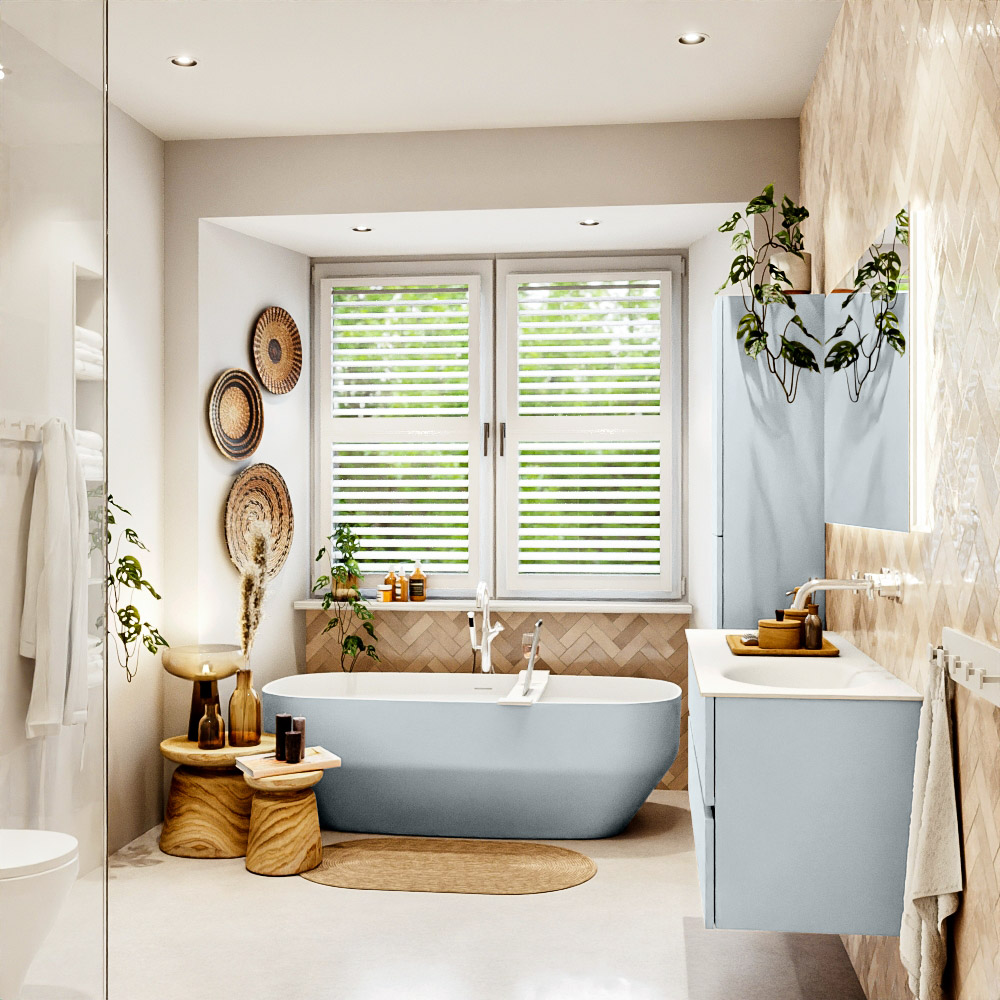 MONDIAZ VICA 130cm mueble de baño Clay 4 cajones. Lavabo MOON Derecho sin orificio color Talc con espejo LED. 3 MONDIAZ VICA 130cm mueble de baño Clay 4 cajones. Lavabo MOON Derecho sin orificio color Talc con espejo LED. - Imagen 3