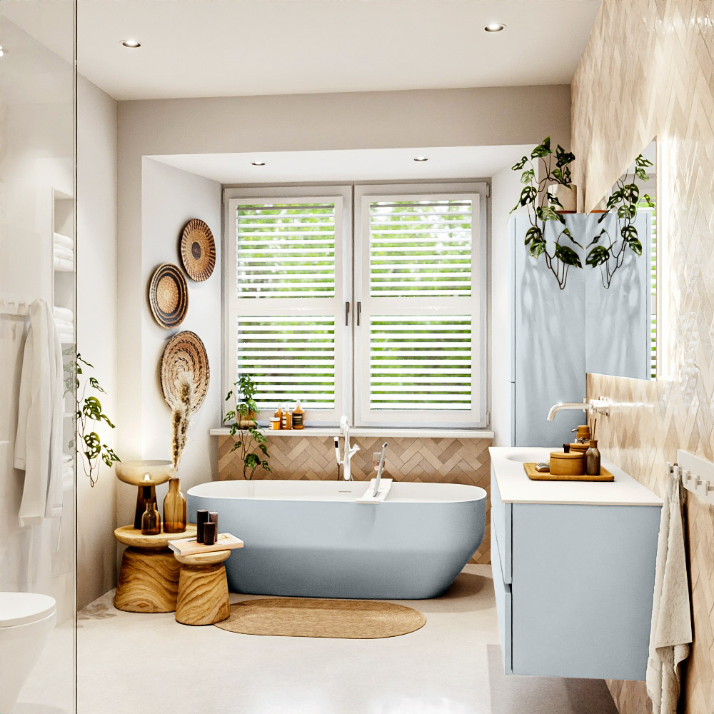 MONDIAZ VICA 150cm mueble de baño Clay 4 cajones. Lavabo MOON Izquierda sin orificio color Talc con espejo LED. 3 MONDIAZ VICA 150cm mueble de baño Clay 4 cajones. Lavabo MOON Izquierda sin orificio color Talc con espejo LED. - Imagen 3