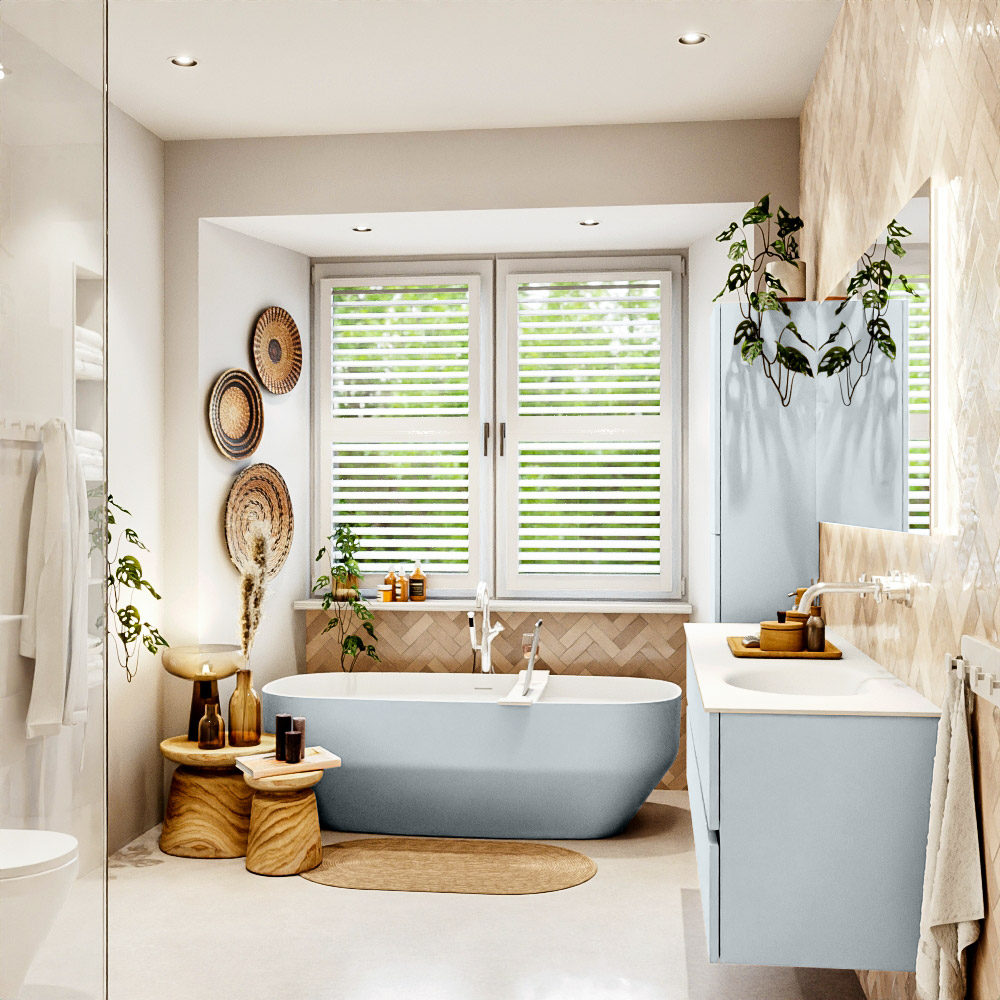 MONDIAZ VICA 170cm mueble de baño Clay 4 cajones. Lavabo MOON Derecho sin orificio color Talc con espejo LED. 3 MONDIAZ VICA 170cm mueble de baño Clay 4 cajones. Lavabo MOON Derecho sin orificio color Talc con espejo LED. - Imagen 3