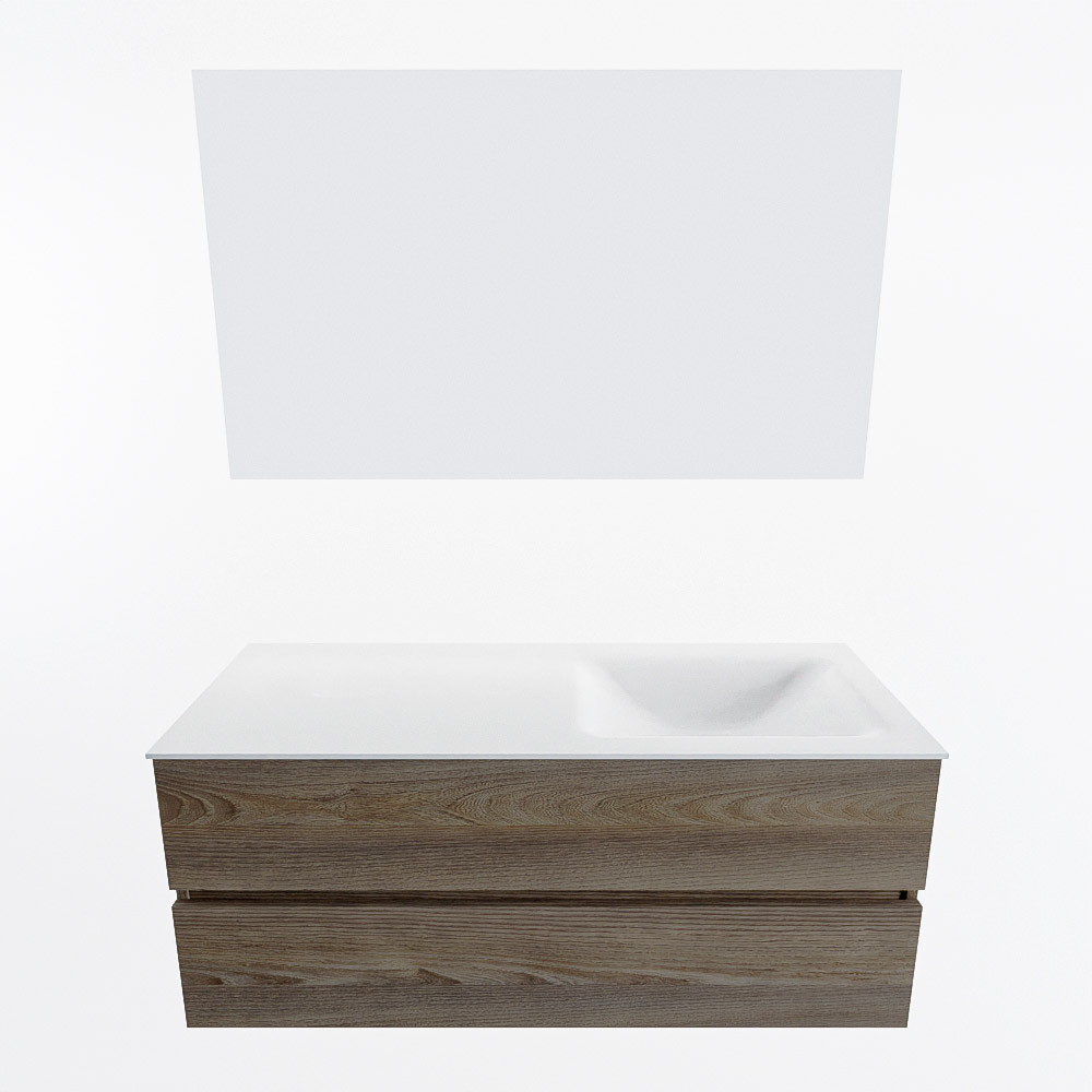 MONDIAZ VICA 120cm mueble de baño Dark Brown Grey 2 cajones. Lavabo CLOUD Derecho 1 orificio color Talc con espejo LED. 5 MONDIAZ VICA 120cm mueble de baño Dark Brown Grey 2 cajones. Lavabo CLOUD Derecho 1 orificio color Talc con espejo LED. - Imagen 5