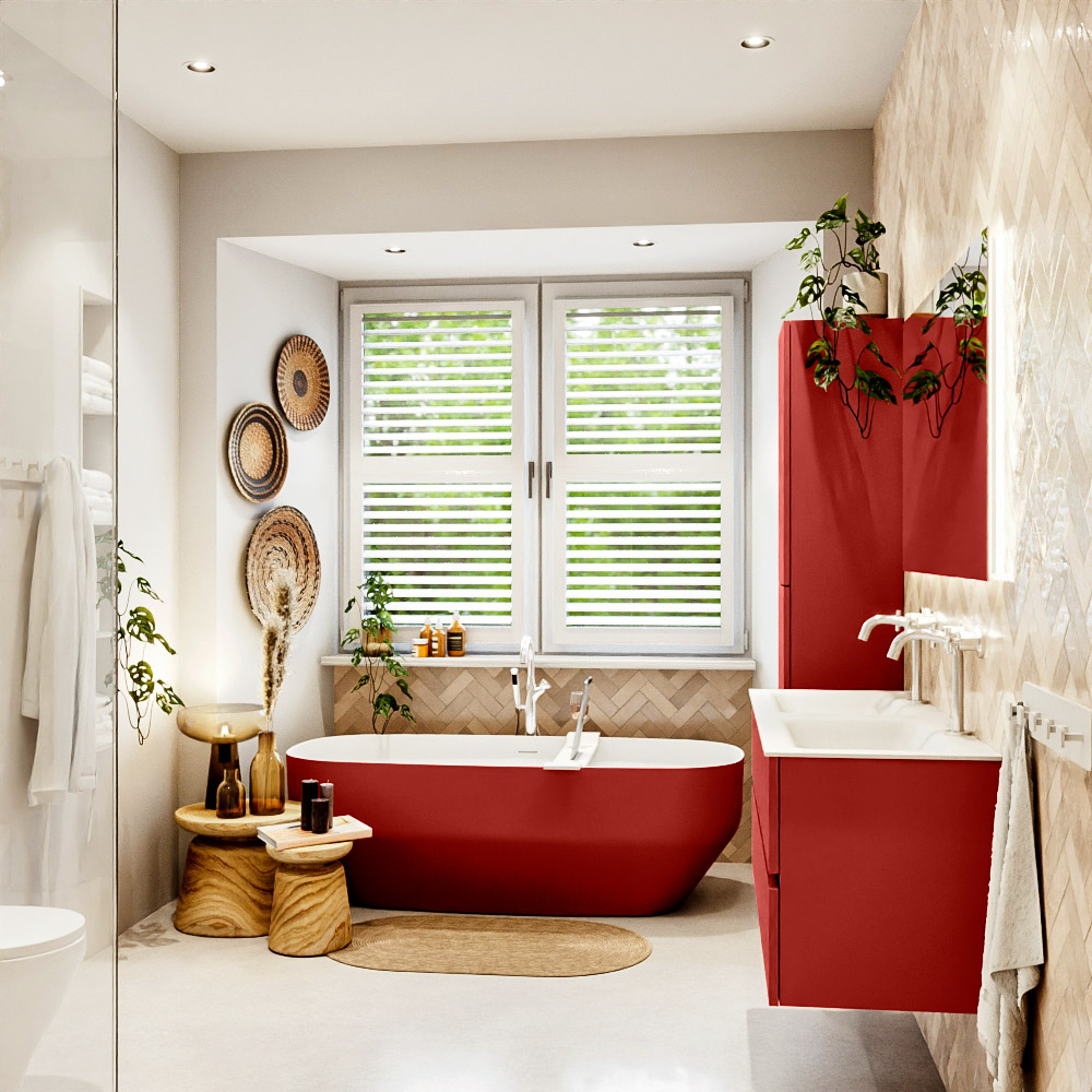 MONDIAZ VICA 120cm mueble de baño Fire 2 cajones. Lavabo CLOUD Doble 2 orificios color Talc con espejo LED. 3 MONDIAZ VICA 120cm mueble de baño Fire 2 cajones. Lavabo CLOUD Doble 2 orificios color Talc con espejo LED. - Imagen 3