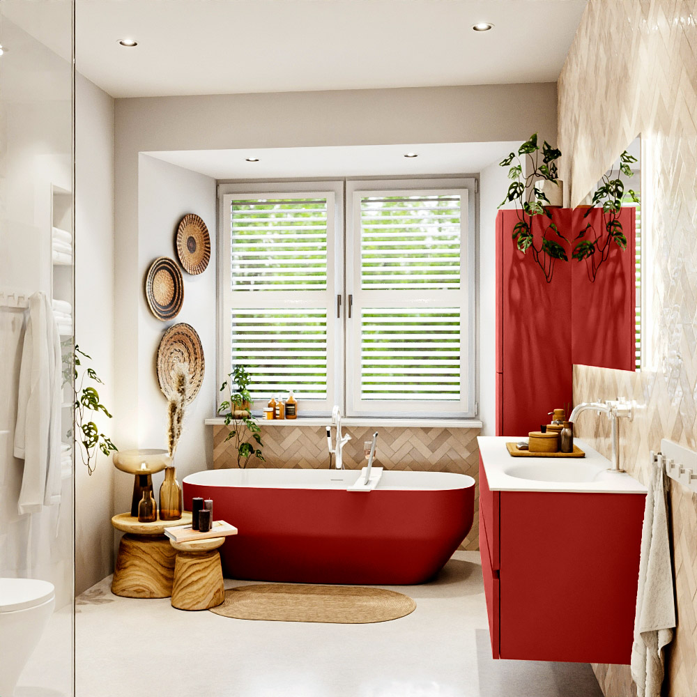 MONDIAZ VICA 150cm mueble de baño Fire 4 cajones. Lavabo MOON Derecho 1 orificio color Talc con espejo LED. 3 MONDIAZ VICA 150cm mueble de baño Fire 4 cajones. Lavabo MOON Derecho 1 orificio color Talc con espejo LED. - Imagen 3