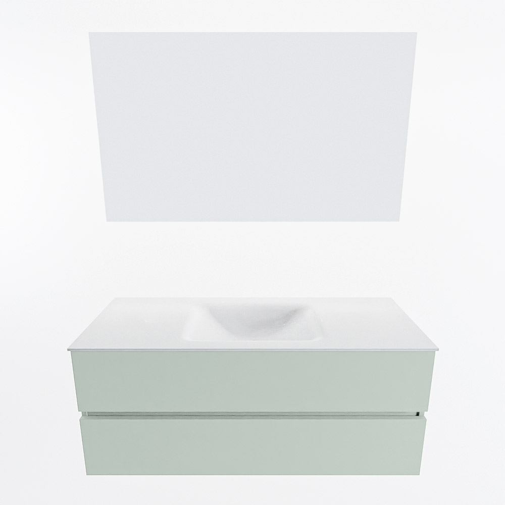 MONDIAZ VICA 120cm mueble de baño Greey 2 cajones. Lavabo CLOUD Centro 1 orificio color Talc con espejo LED. 5 MONDIAZ VICA 120cm mueble de baño Greey 2 cajones. Lavabo CLOUD Centro 1 orificio color Talc con espejo LED. - Imagen 5