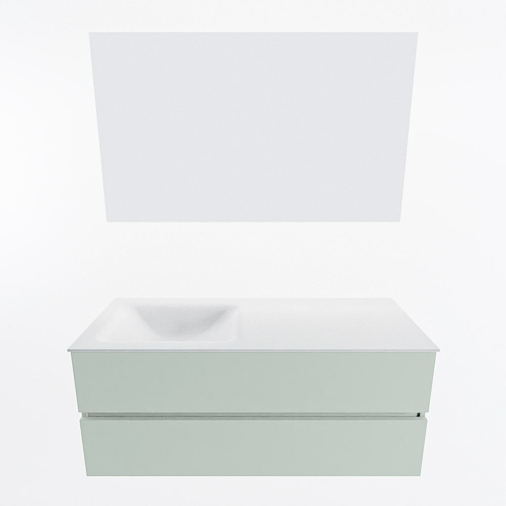 MONDIAZ VICA 120cm mueble de baño Greey 2 cajones. Lavabo CLOUD Izquierda sin orificio color Talc con espejo LED. 5 MONDIAZ VICA 120cm mueble de baño Greey 2 cajones. Lavabo CLOUD Izquierda sin orificio color Talc con espejo LED. - Imagen 5