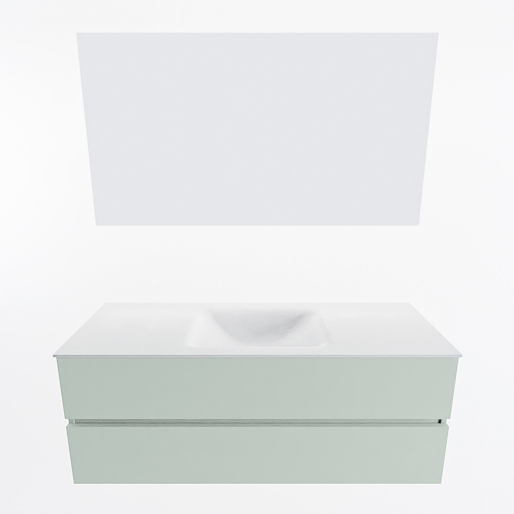 MONDIAZ VICA 130cm mueble de baño Greey 2 cajones. Lavabo CLOUD Centro sin orificio color Talc con espejo LED. 4 MONDIAZ VICA 130cm mueble de baño Greey 2 cajones. Lavabo CLOUD Centro sin orificio color Talc con espejo LED. - Imagen 5