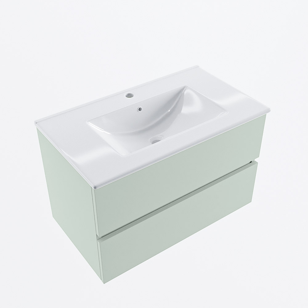 MONDIAZ VICA 80cm mueble de baño Greey 2 cajones. Lavabo DENIA Centro 1 orificio, color Blanco brillo. 6 MONDIAZ VICA 80cm mueble de baño Greey 2 cajones. Lavabo DENIA Centro 1 orificio, color Blanco brillo. - Imagen 6