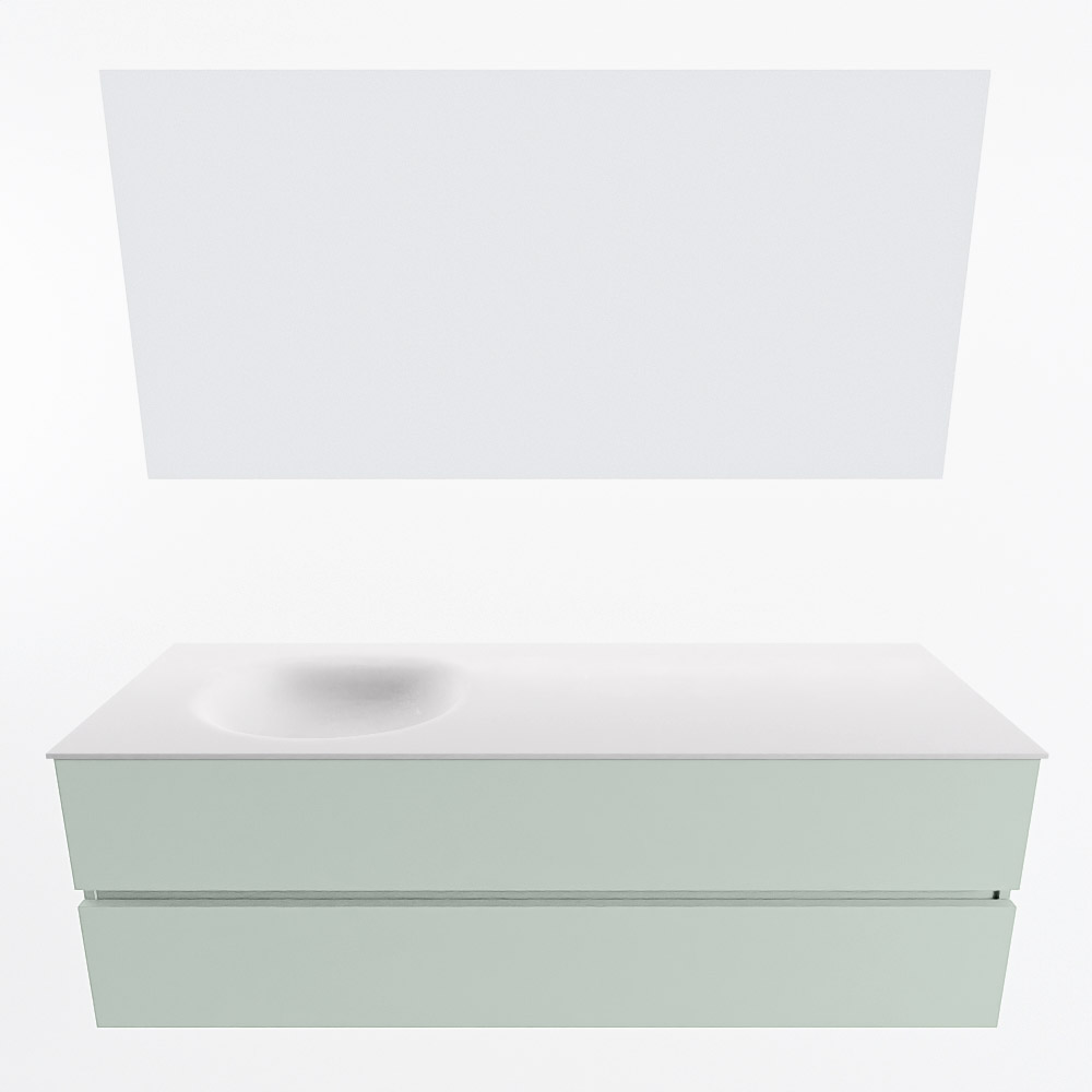 MONDIAZ VICA 150cm mueble de baño Greey 2 cajones. Lavabo MOON Izquierda sin orificio color Talc con espejo LED. 5 MONDIAZ VICA 150cm mueble de baño Greey 2 cajones. Lavabo MOON Izquierda sin orificio color Talc con espejo LED. - Imagen 5