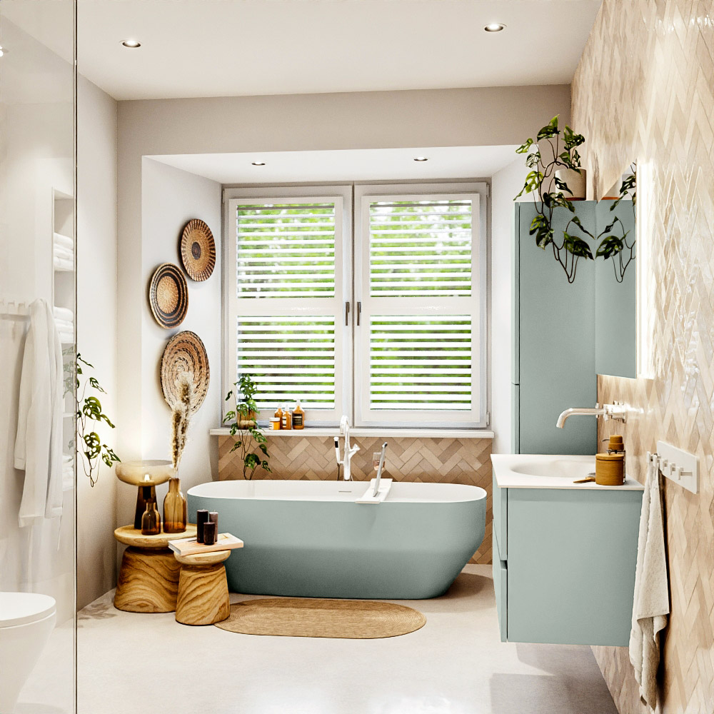 MONDIAZ VICA 90cm mueble de baño Greey 2 cajones. Lavabo MOON Centro sin orificio color Talc con espejo LED. 3 MONDIAZ VICA 90cm mueble de baño Greey 2 cajones. Lavabo MOON Centro sin orificio color Talc con espejo LED. - Imagen 3
