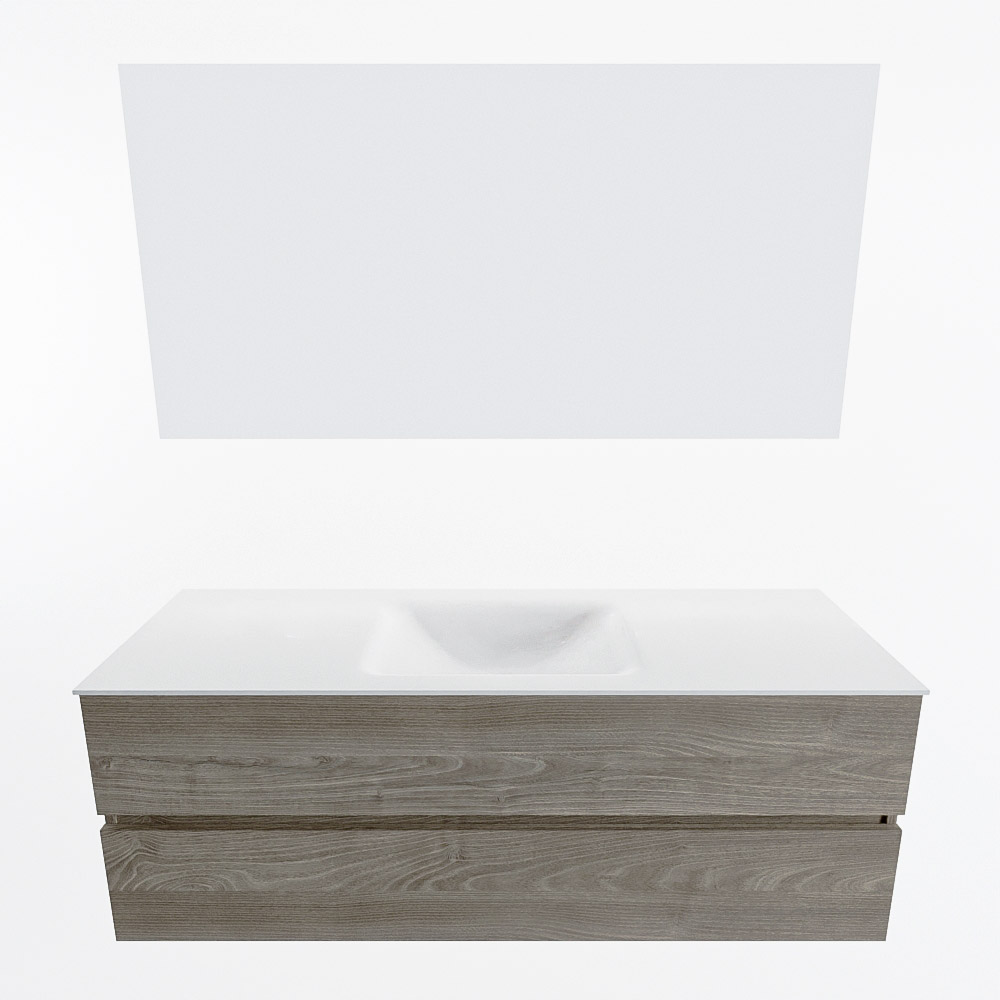 MONDIAZ VICA 140cm mueble de baño Light Brown Grey 2 cajones. Lavabo CLOUD Centro 1 orificio color Talc con espejo LED. 4 MONDIAZ VICA 140cm mueble de baño Light Brown Grey 2 cajones. Lavabo CLOUD Centro 1 orificio color Talc con espejo LED. - Imagen 5