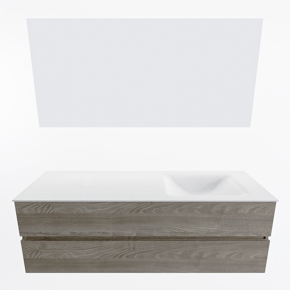MONDIAZ VICA 150cm mueble de baño Light Brown Grey 2 cajones. Lavabo CLOUD Derecho 1 orificio color Talc con espejo LED. 5 MONDIAZ VICA 150cm mueble de baño Light Brown Grey 2 cajones. Lavabo CLOUD Derecho 1 orificio color Talc con espejo LED. - Imagen 5