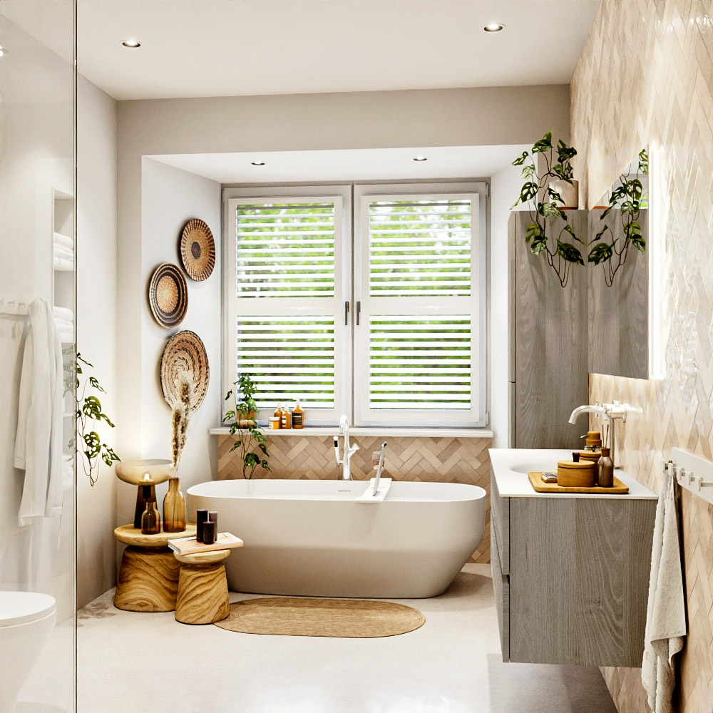 MONDIAZ VICA 130cm mueble de baño Light Brown Grey 2 cajones. Lavabo MOON Centro 1 orificio color Talc con espejo LED. 3 MONDIAZ VICA 130cm mueble de baño Light Brown Grey 2 cajones. Lavabo MOON Centro 1 orificio color Talc con espejo LED. - Imagen 3