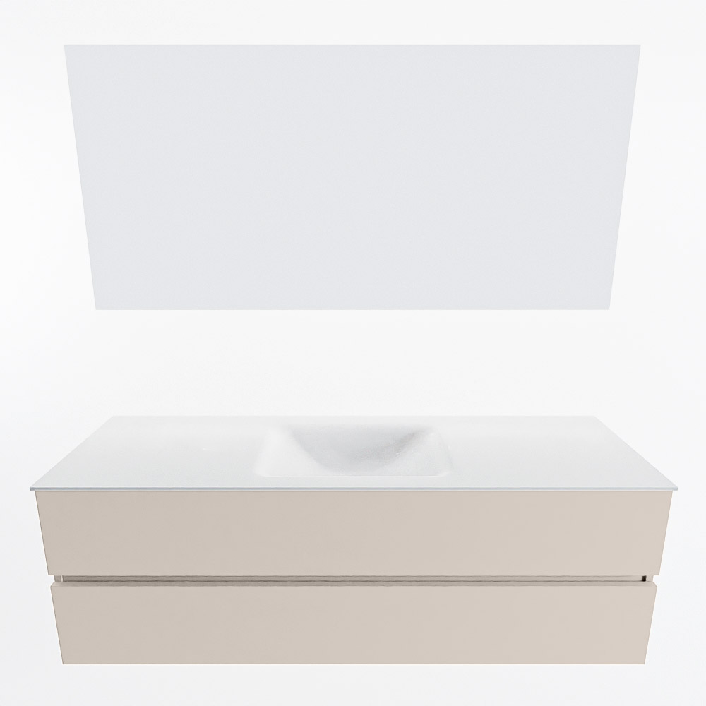 MONDIAZ VICA 150cm mueble de baño Linen 2 cajones. Lavabo CLOUD Centro 1 orificio color Talc con espejo LED. 5 MONDIAZ VICA 150cm mueble de baño Linen 2 cajones. Lavabo CLOUD Centro 1 orificio color Talc con espejo LED. - Imagen 5