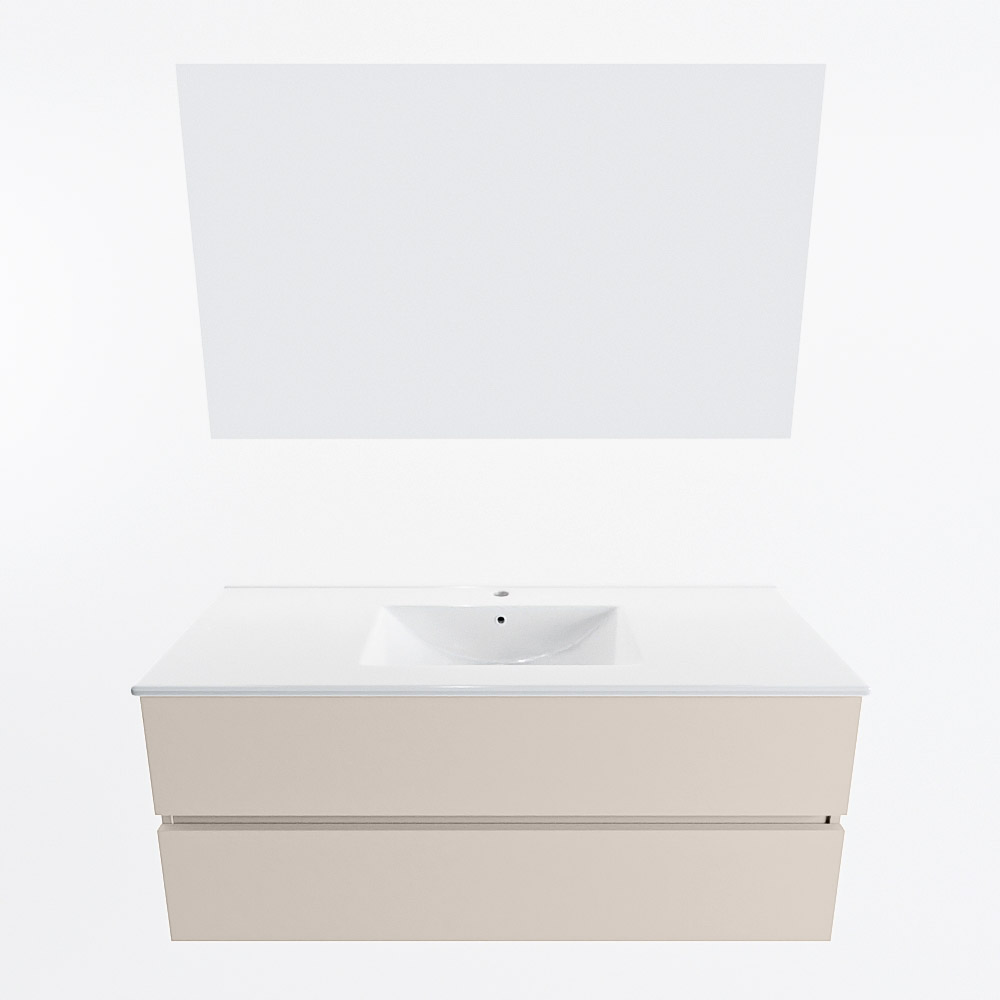 MONDIAZ VICA 120cm mueble de baño Linen 2 cajones. Lavabo DENIA Centro 1 orificio color Blanco brillo con espejo LED. 5 MONDIAZ VICA 120cm mueble de baño Linen 2 cajones. Lavabo DENIA Centro 1 orificio color Blanco brillo con espejo LED. - Imagen 5