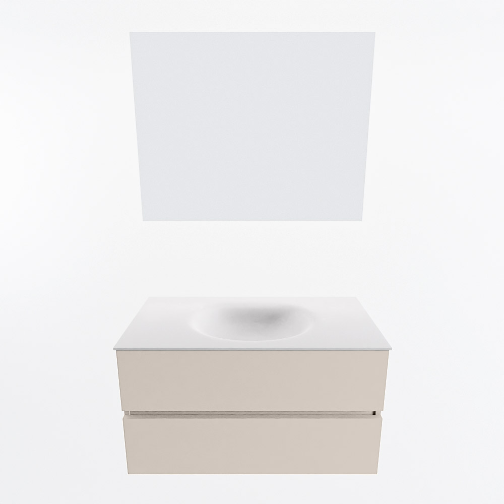 MONDIAZ VICA 90cm mueble de baño Linen 2 cajones. Lavabo MOON Centro 1 orificio color Talc con espejo LED. 5 MONDIAZ VICA 90cm mueble de baño Linen 2 cajones. Lavabo MOON Centro 1 orificio color Talc con espejo LED. - Imagen 5