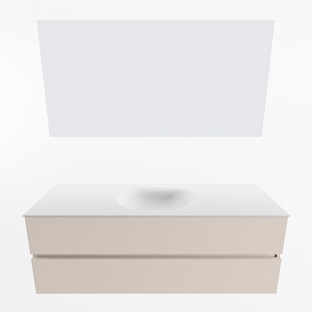 MONDIAZ VICA 140cm mueble de baño Linen 2 cajones. Lavabo MOON Centro sin orificio color Talc con espejo LED. 5 MONDIAZ VICA 140cm mueble de baño Linen 2 cajones. Lavabo MOON Centro sin orificio color Talc con espejo LED. - Imagen 5