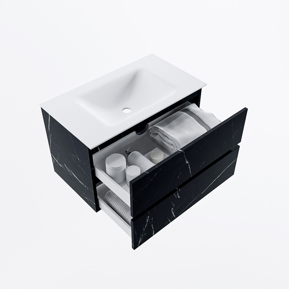 MONDIAZ VICA 80cm mueble de baño Marquina 2 cajones. Lavabo CLOUD Centro 1 orificio, color Talc. 7 MONDIAZ VICA 80cm mueble de baño Marquina 2 cajones. Lavabo CLOUD Centro 1 orificio, color Talc. - Imagen 7