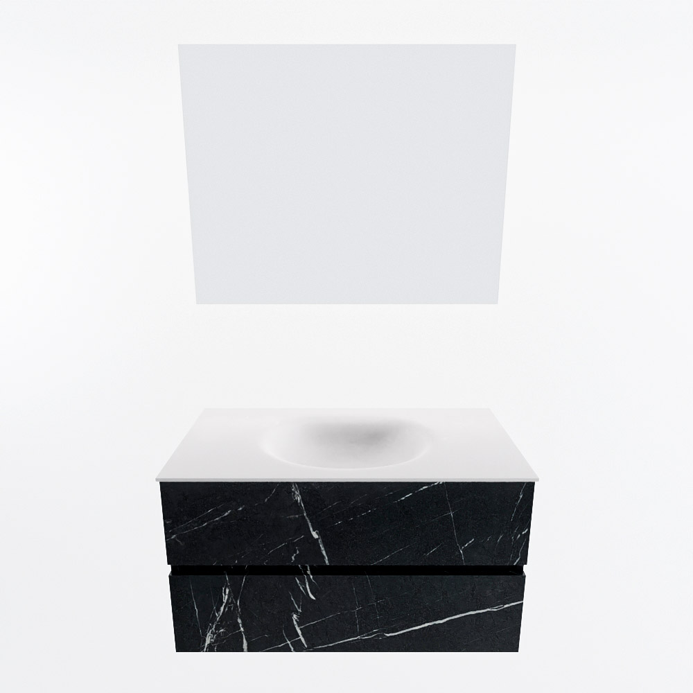 MONDIAZ VICA 90cm mueble de baño Marquina 2 cajones. Lavabo MOON Centro 1 orificio color Talc con espejo LED. 5 MONDIAZ VICA 90cm mueble de baño Marquina 2 cajones. Lavabo MOON Centro 1 orificio color Talc con espejo LED. - Imagen 5