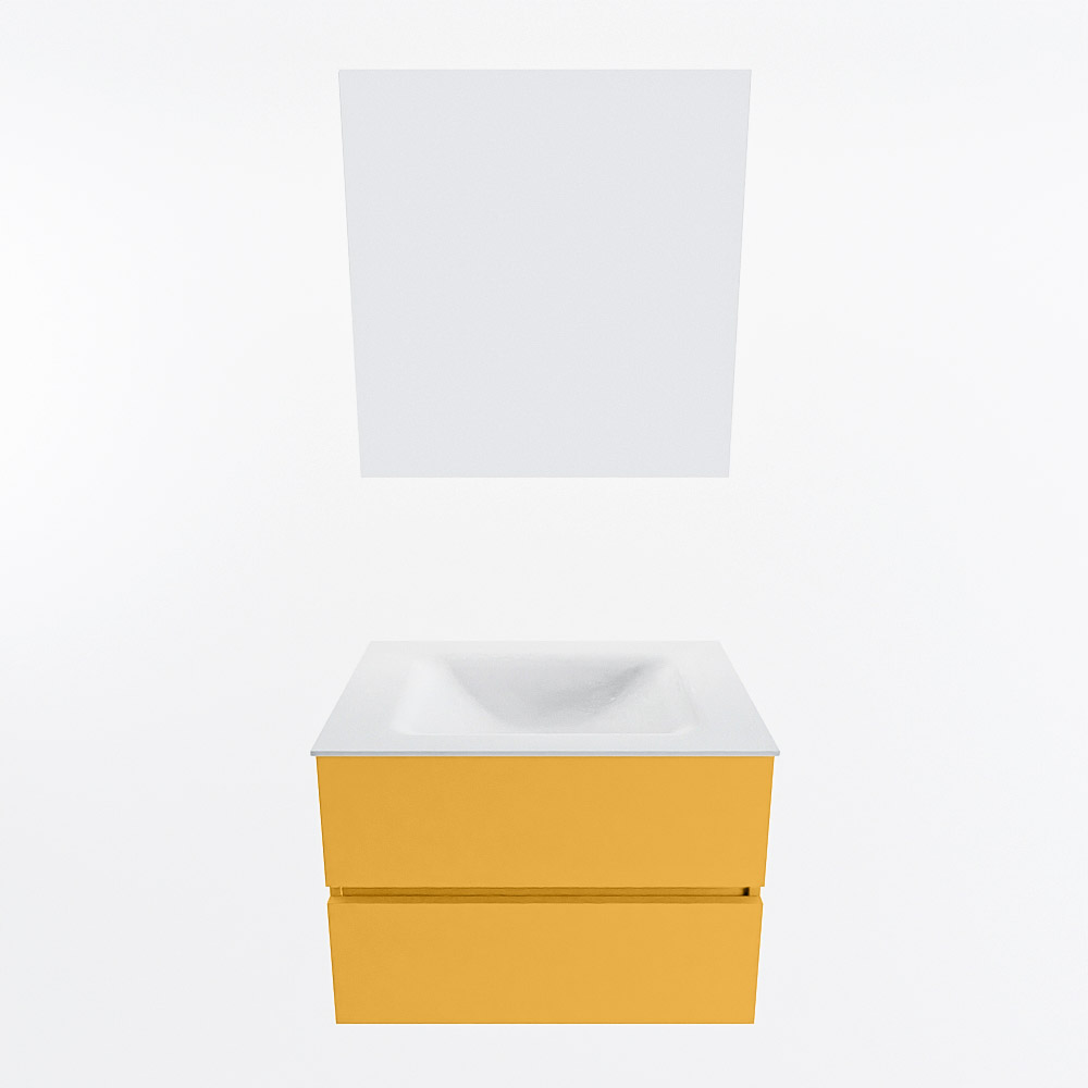 MONDIAZ VICA 70cm mueble de baño Ocher 2 cajones. Lavabo CLOUD Centro 1 orificio color Talc con espejo LED. 5 MONDIAZ VICA 70cm mueble de baño Ocher 2 cajones. Lavabo CLOUD Centro 1 orificio color Talc con espejo LED. - Imagen 5