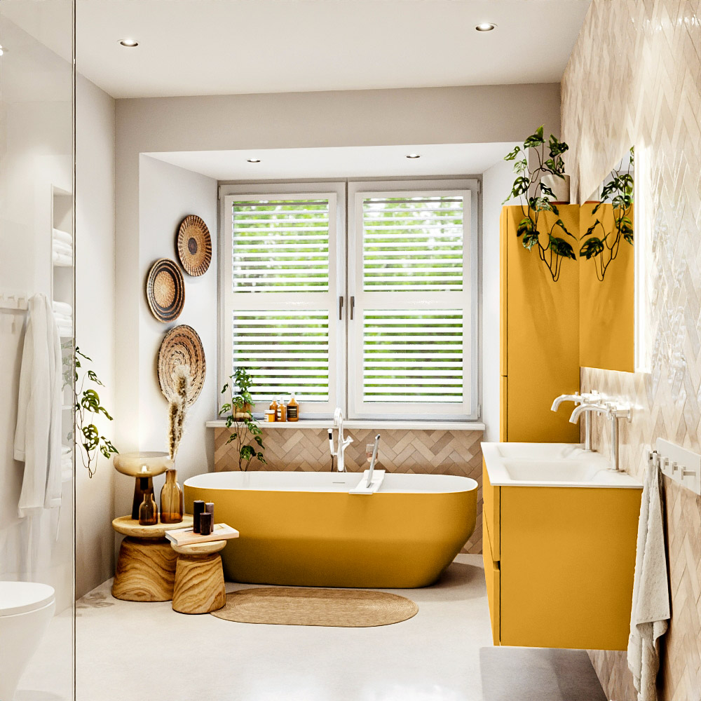 MONDIAZ VICA 120cm mueble de baño Ocher 4 cajones. Lavabo CLOUD Doble 2 orificios color Talc con espejo LED. 3 MONDIAZ VICA 120cm mueble de baño Ocher 4 cajones. Lavabo CLOUD Doble 2 orificios color Talc con espejo LED. - Imagen 3