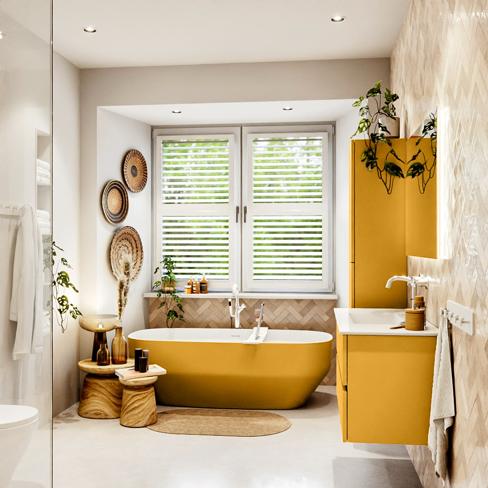 MONDIAZ VICA 100cm mueble de baño Ocher 2 cajones. Lavabo DENIA Centro 1 orificio color Blanco brillo con espejo LED. 3 MONDIAZ VICA 100cm mueble de baño Ocher 2 cajones. Lavabo DENIA Centro 1 orificio color Blanco brillo con espejo LED. - Imagen 3