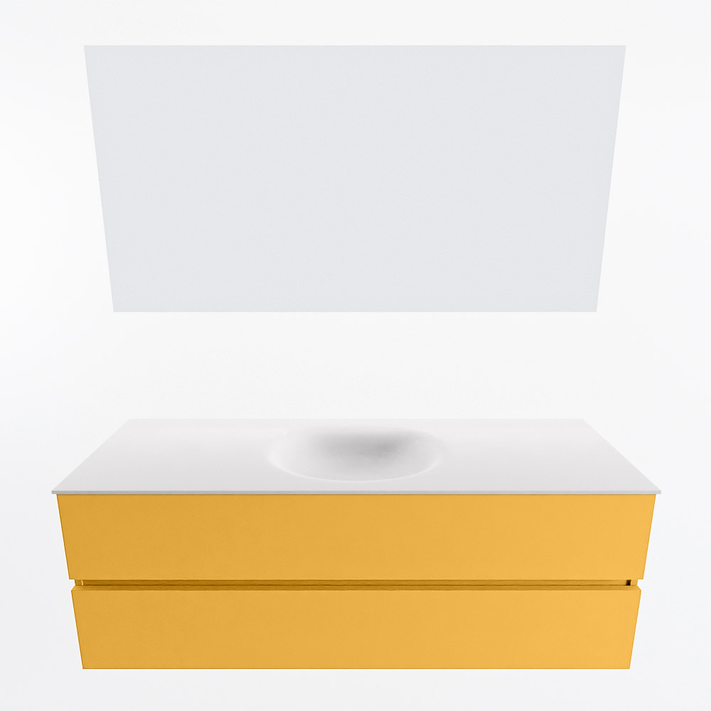 MONDIAZ VICA 140cm mueble de baño Ocher 2 cajones. Lavabo MOON Centro sin orificio color Talc con espejo LED. 5 MONDIAZ VICA 140cm mueble de baño Ocher 2 cajones. Lavabo MOON Centro sin orificio color Talc con espejo LED. - Imagen 5