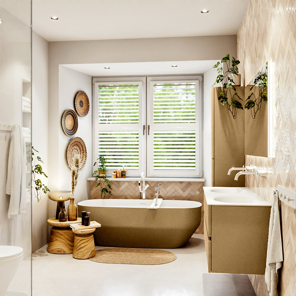 MONDIAZ VICA 120cm mueble de baño Oro 2 cajones. Lavabo MOON Doble sin orificio color Talc con espejo LED. 3 MONDIAZ VICA 120cm mueble de baño Oro 2 cajones. Lavabo MOON Doble sin orificio color Talc con espejo LED. - Imagen 3