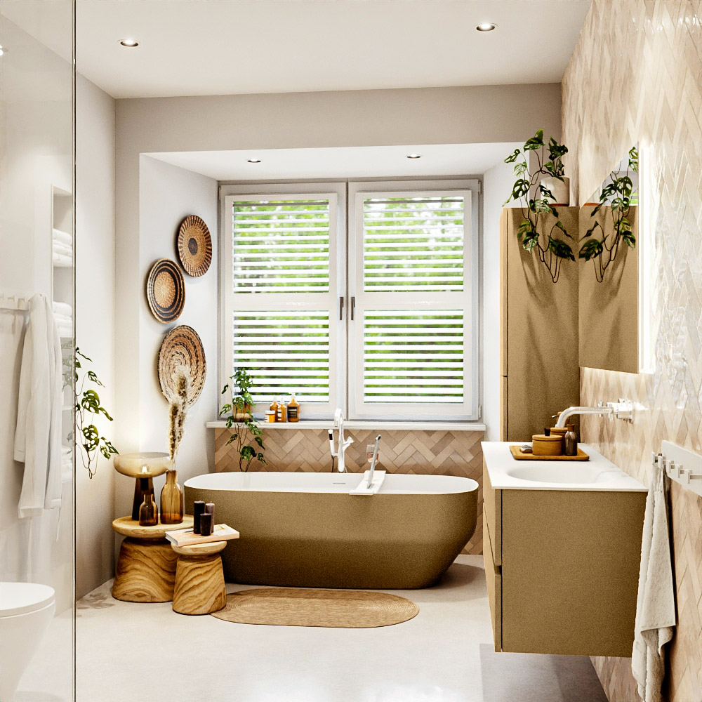 MONDIAZ VICA 130cm mueble de baño Oro 4 cajones. Lavabo MOON Derecho sin orificio color Talc con espejo LED. 3 MONDIAZ VICA 130cm mueble de baño Oro 4 cajones. Lavabo MOON Derecho sin orificio color Talc con espejo LED. - Imagen 3