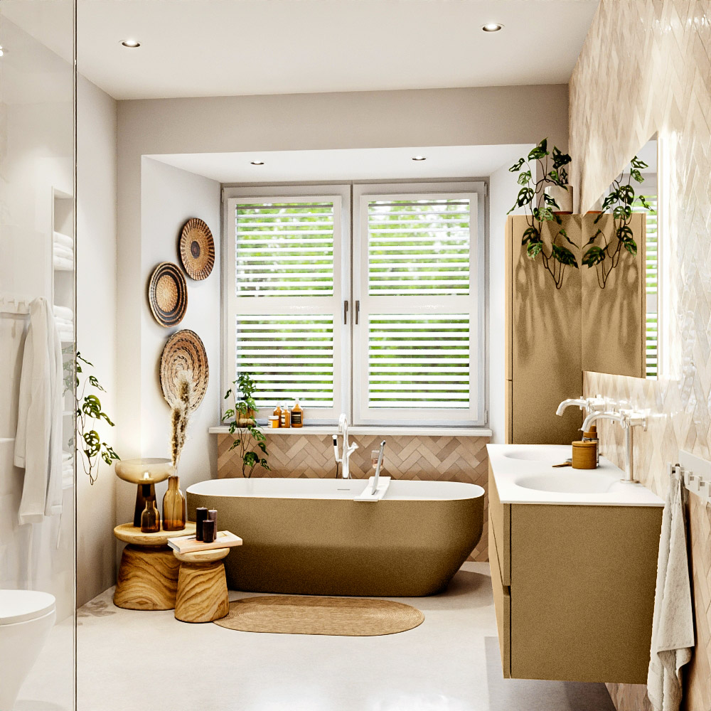 MONDIAZ VICA 160cm mueble de baño Oro 4 cajones. Lavabo MOON Doble 2 orificios color Talc con espejo LED. 3 MONDIAZ VICA 160cm mueble de baño Oro 4 cajones. Lavabo MOON Doble 2 orificios color Talc con espejo LED. - Imagen 3