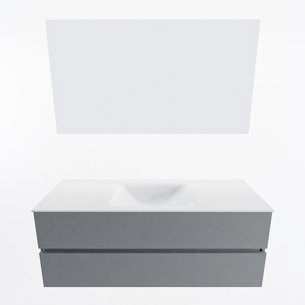 MONDIAZ VICA 130cm mueble de baño Plata 2 cajones. Lavabo CLOUD Centro sin orificio color Talc con espejo LED. 4 MONDIAZ VICA 130cm mueble de baño Plata 2 cajones. Lavabo CLOUD Centro sin orificio color Talc con espejo LED. - Imagen 5