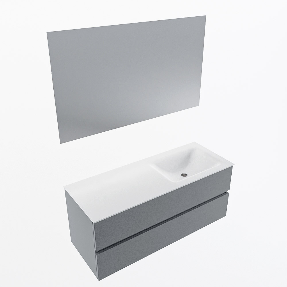 MONDIAZ VICA 120cm mueble de baño Plata 2 cajones. Lavabo CLOUD Derecho 1 orificio color Talc con espejo LED. 6 MONDIAZ VICA 120cm mueble de baño Plata 2 cajones. Lavabo CLOUD Derecho 1 orificio color Talc con espejo LED. - Imagen 6