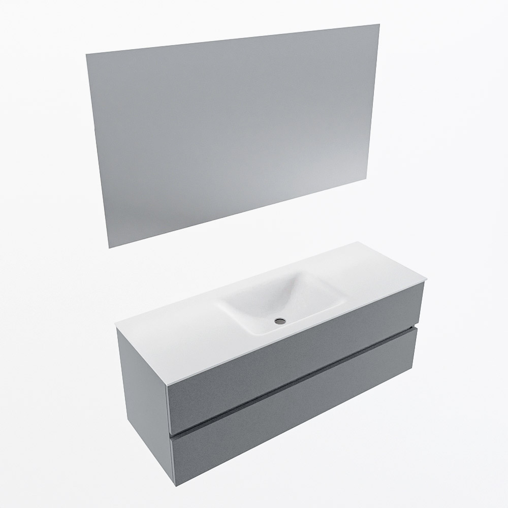 MONDIAZ VICA 130cm mueble de baño Plata 2 cajones. Lavabo CLOUD Centro sin orificio color Talc con espejo LED. 5 MONDIAZ VICA 130cm mueble de baño Plata 2 cajones. Lavabo CLOUD Centro sin orificio color Talc con espejo LED. - Imagen 6