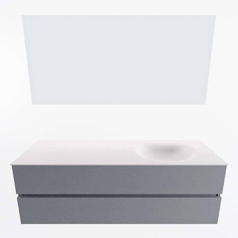 MONDIAZ VICA 150cm mueble de baño Plata 2 cajones. Lavabo MOON Derecho 1 orificio color Talc con espejo LED. 5 MONDIAZ VICA 150cm mueble de baño Plata 2 cajones. Lavabo MOON Derecho 1 orificio color Talc con espejo LED. - Imagen 5