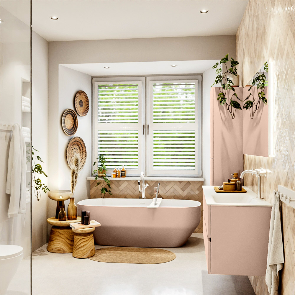 MONDIAZ VICA 130cm mueble de baño Rosee 2 cajones. Lavabo CLOUD Derecho 1 orificio color Talc con espejo LED. 3 MONDIAZ VICA 130cm mueble de baño Rosee 2 cajones. Lavabo CLOUD Derecho 1 orificio color Talc con espejo LED. - Imagen 3