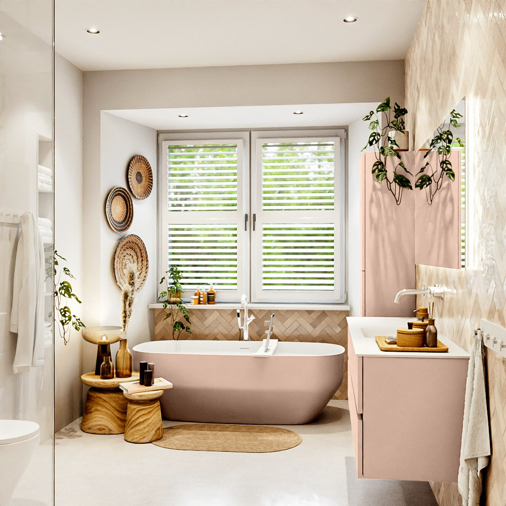 MONDIAZ VICA 150cm mueble de baño Rosee 2 cajones. Lavabo CLOUD Centro sin orificio color Talc con espejo LED. 3 MONDIAZ VICA 150cm mueble de baño Rosee 2 cajones. Lavabo CLOUD Centro sin orificio color Talc con espejo LED. - Imagen 3