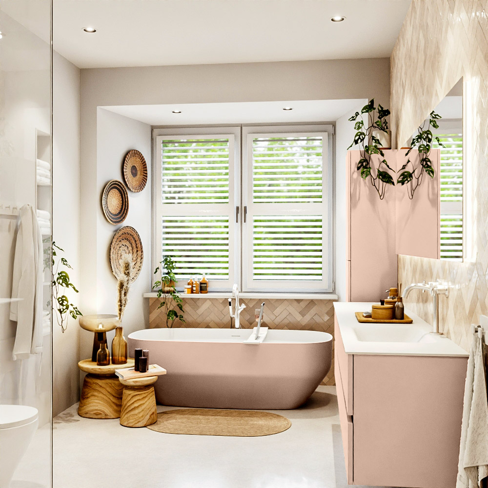 MONDIAZ VICA 200cm mueble de baño Rosee 4 cajones. Lavabo CLOUD Derecho 1 orificio color Talc con espejo LED. 3 MONDIAZ VICA 200cm mueble de baño Rosee 4 cajones. Lavabo CLOUD Derecho 1 orificio color Talc con espejo LED. - Imagen 3