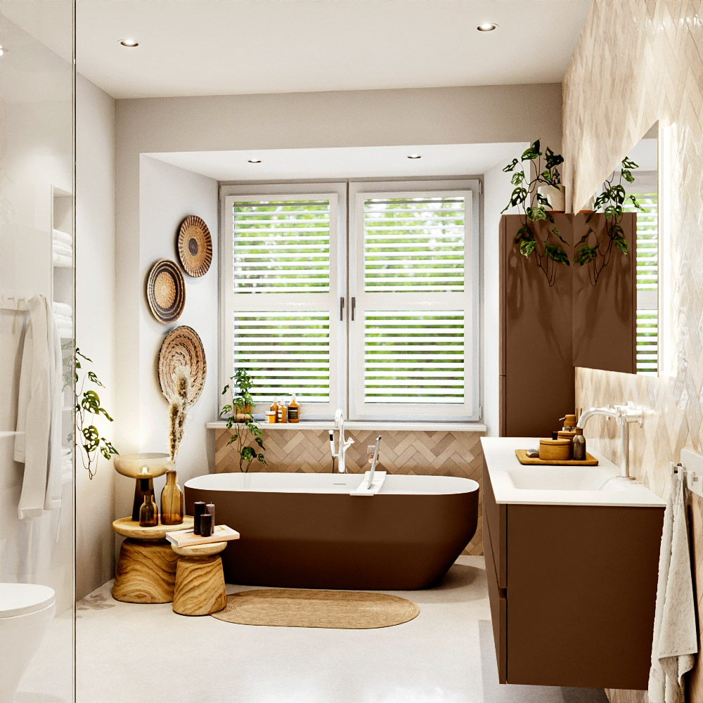 MONDIAZ VICA 180cm mueble de baño Rust 4 cajones. Lavabo CLOUD Derecho 1 orificio color Talc con espejo LED. 3 MONDIAZ VICA 180cm mueble de baño Rust 4 cajones. Lavabo CLOUD Derecho 1 orificio color Talc con espejo LED. - Imagen 3