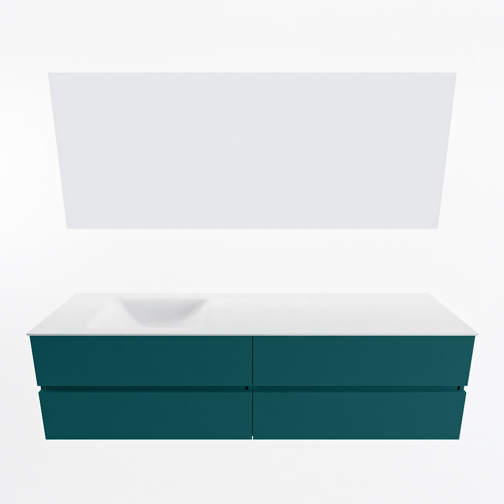 MONDIAZ VICA 180cm mueble de baño Smag 4 cajones. Lavabo CLOUD Izquierda sin orificio color Talc con espejo LED. 5 MONDIAZ VICA 180cm mueble de baño Smag 4 cajones. Lavabo CLOUD Izquierda sin orificio color Talc con espejo LED. - Imagen 5