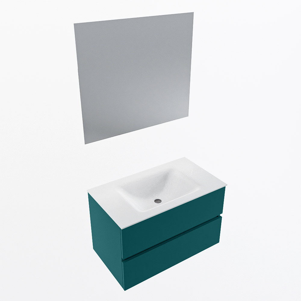 MONDIAZ VICA 80cm mueble de baño Smag 2 cajones. Lavabo CLOUD Centro sin orificio color Talc con espejo LED. 6 MONDIAZ VICA 80cm mueble de baño Smag 2 cajones. Lavabo CLOUD Centro sin orificio color Talc con espejo LED. - Imagen 6