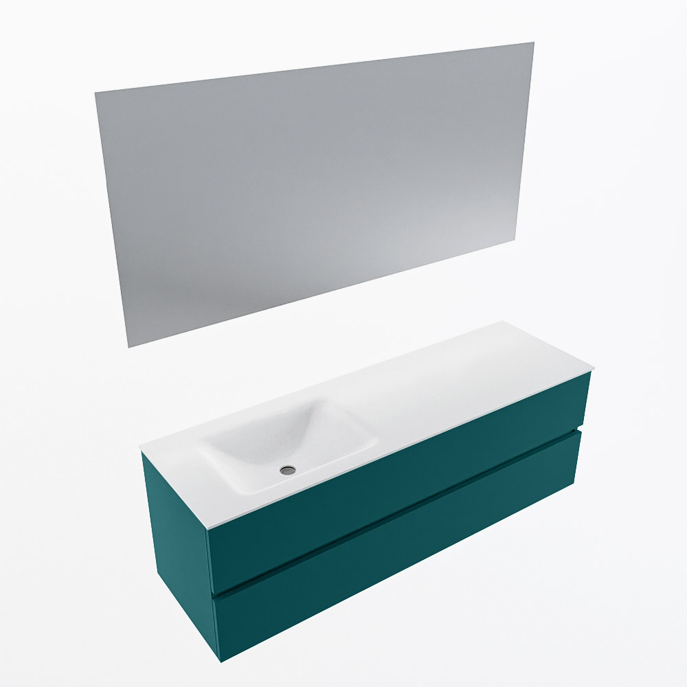 MONDIAZ VICA 150cm mueble de baño Smag 2 cajones. Lavabo CLOUD Izquierda 1 orificio color Talc con espejo LED. 6 MONDIAZ VICA 150cm mueble de baño Smag 2 cajones. Lavabo CLOUD Izquierda 1 orificio color Talc con espejo LED. - Imagen 6