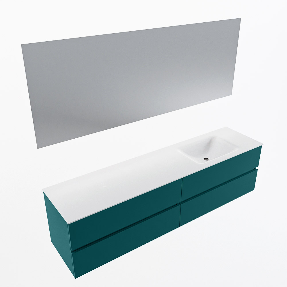 MONDIAZ VICA 190cm mueble de baño Smag 4 cajones. Lavabo CLOUD Derecho sin orificio color Talc con espejo LED. 6 MONDIAZ VICA 190cm mueble de baño Smag 4 cajones. Lavabo CLOUD Derecho sin orificio color Talc con espejo LED. - Imagen 6