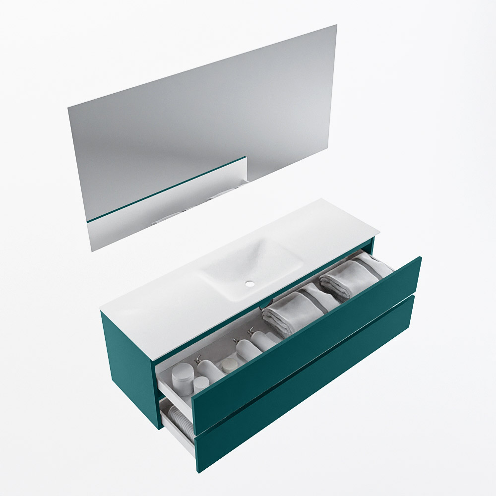 MONDIAZ VICA 150cm mueble de baño Smag 2 cajones. Lavabo CLOUD Centro 1 orificio color Talc con espejo LED. 7 MONDIAZ VICA 150cm mueble de baño Smag 2 cajones. Lavabo CLOUD Centro 1 orificio color Talc con espejo LED. - Imagen 7
