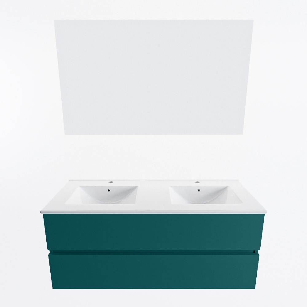 MONDIAZ VICA 120cm mueble de baño Smag 2 cajones. Lavabo DENIA Doble 2 orificios color Blanco brillo con espejo LED. 5 MONDIAZ VICA 120cm mueble de baño Smag 2 cajones. Lavabo DENIA Doble 2 orificios color Blanco brillo con espejo LED. - Imagen 5