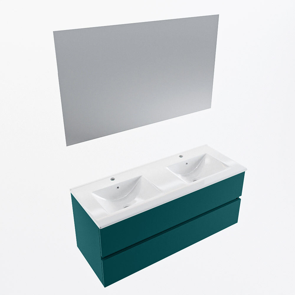 MONDIAZ VICA 120cm mueble de baño Smag 2 cajones. Lavabo DENIA Doble 2 orificios color Blanco brillo con espejo LED. 6 MONDIAZ VICA 120cm mueble de baño Smag 2 cajones. Lavabo DENIA Doble 2 orificios color Blanco brillo con espejo LED. - Imagen 6