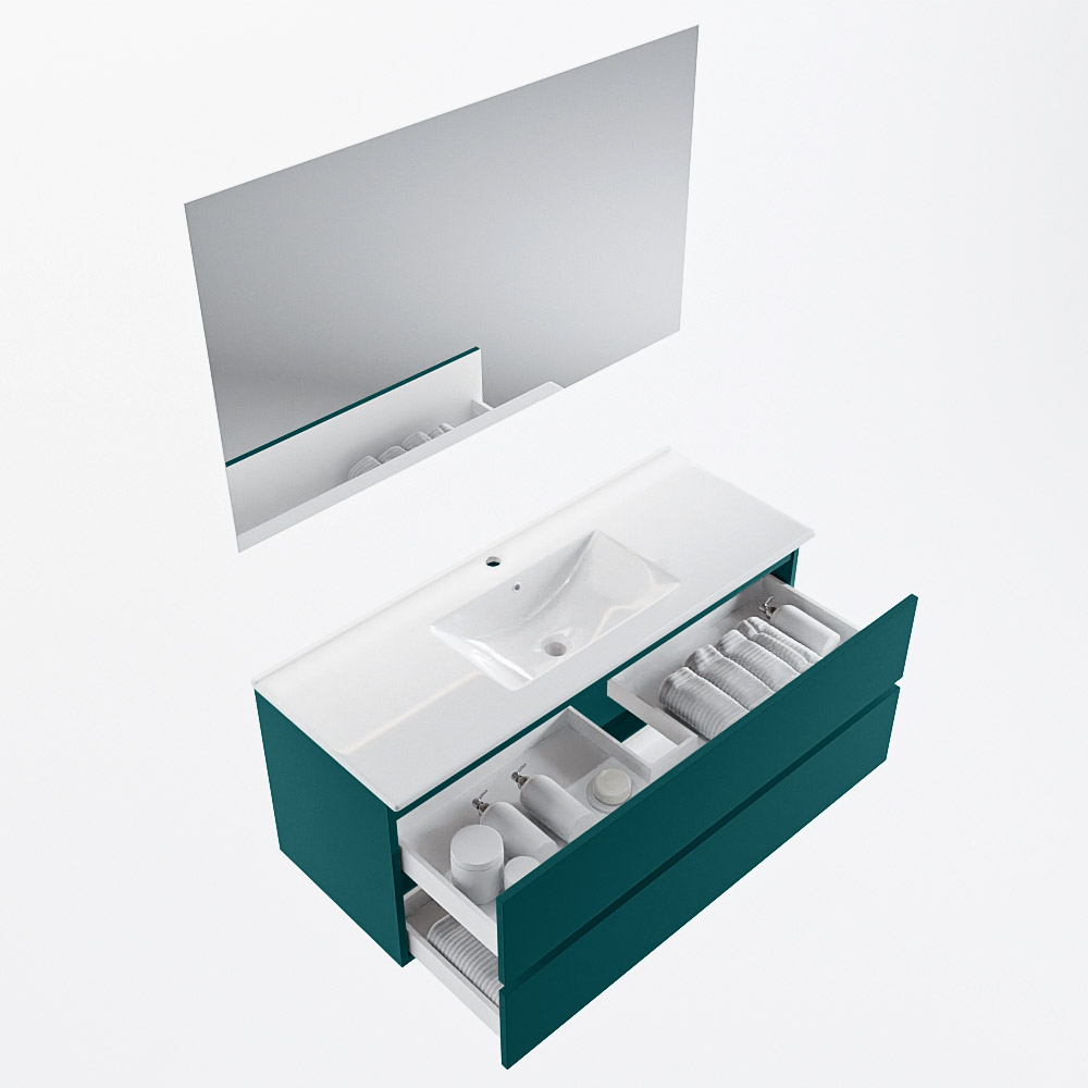 MONDIAZ VICA 120cm mueble de baño Smag 2 cajones. Lavabo DENIA Centro 1 orificio color Blanco brillo con espejo LED. 7 MONDIAZ VICA 120cm mueble de baño Smag 2 cajones. Lavabo DENIA Centro 1 orificio color Blanco brillo con espejo LED. - Imagen 7