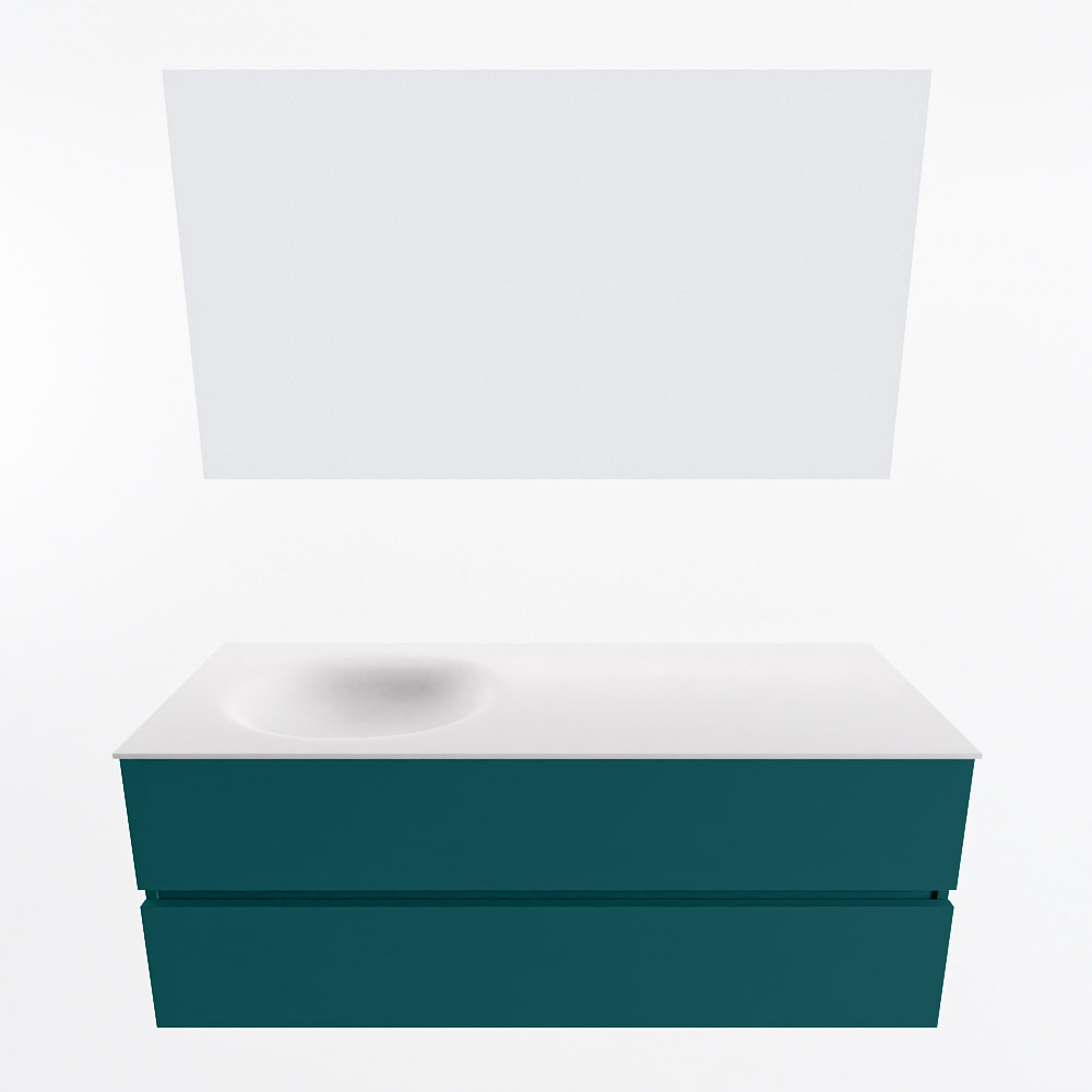 MONDIAZ VICA 130cm mueble de baño Smag 2 cajones. Lavabo MOON Izquierda 1 orificio color Talc con espejo LED. 4 MONDIAZ VICA 130cm mueble de baño Smag 2 cajones. Lavabo MOON Izquierda 1 orificio color Talc con espejo LED. - Imagen 5