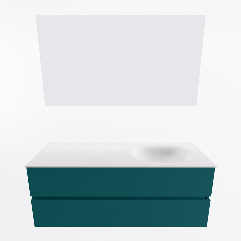 MONDIAZ VICA 130cm mueble de baño Smag 2 cajones. Lavabo MOON Derecho sin orificio color Talc con espejo LED. 4 MONDIAZ VICA 130cm mueble de baño Smag 2 cajones. Lavabo MOON Derecho sin orificio color Talc con espejo LED. - Imagen 5