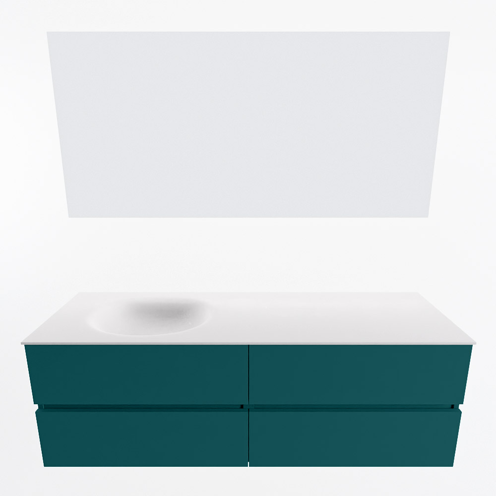MONDIAZ VICA 150cm mueble de baño Smag 4 cajones. Lavabo MOON Izquierda 1 orificio color Talc con espejo LED. 5 MONDIAZ VICA 150cm mueble de baño Smag 4 cajones. Lavabo MOON Izquierda 1 orificio color Talc con espejo LED. - Imagen 5