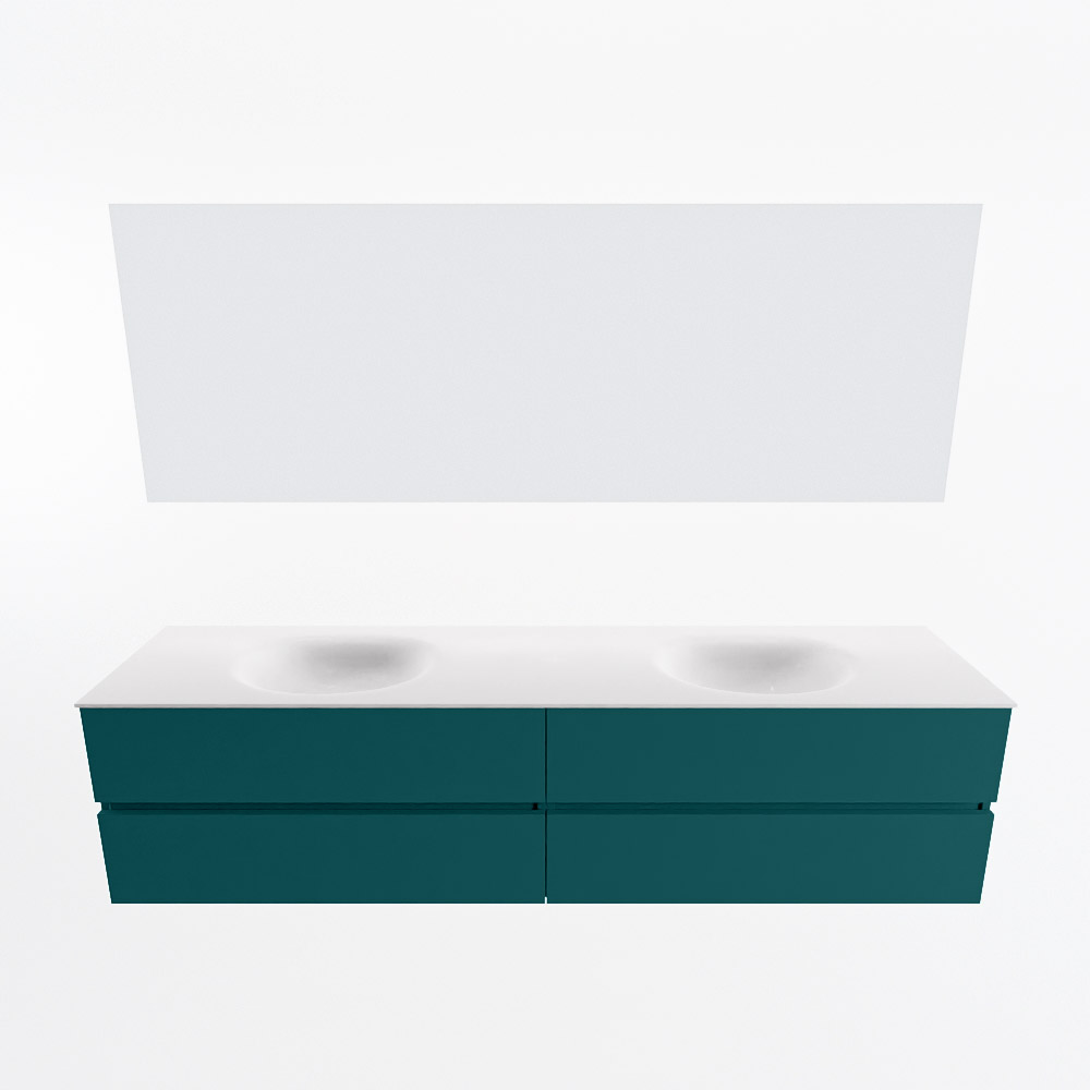 MONDIAZ VICA 200cm mueble de baño Smag 4 cajones. Lavabo MOON Doble sin orificio color Talc con espejo LED. 5 MONDIAZ VICA 200cm mueble de baño Smag 4 cajones. Lavabo MOON Doble sin orificio color Talc con espejo LED. - Imagen 5